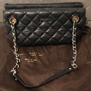 Used Kate Spade Black Quilted Leather Shoulder Bag
